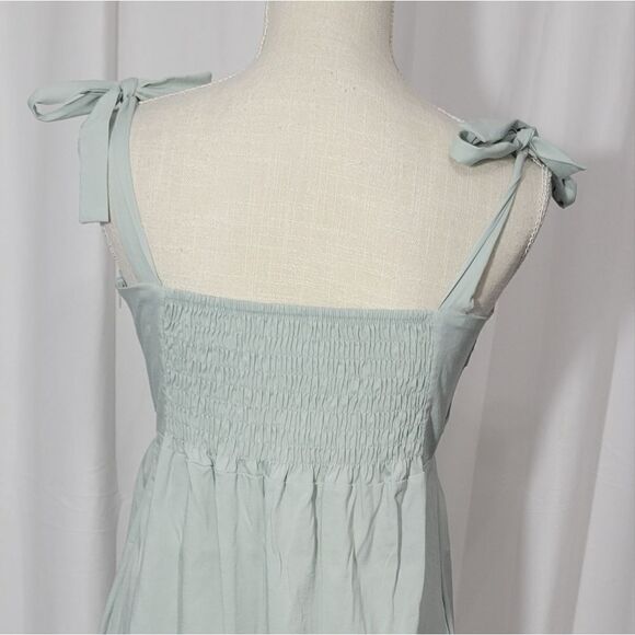 Clarisbelle shoulder tie cute mint green dress - Picture 4 of 13